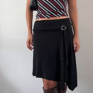 2000s Vintage Asymmetrical Midi Skirt